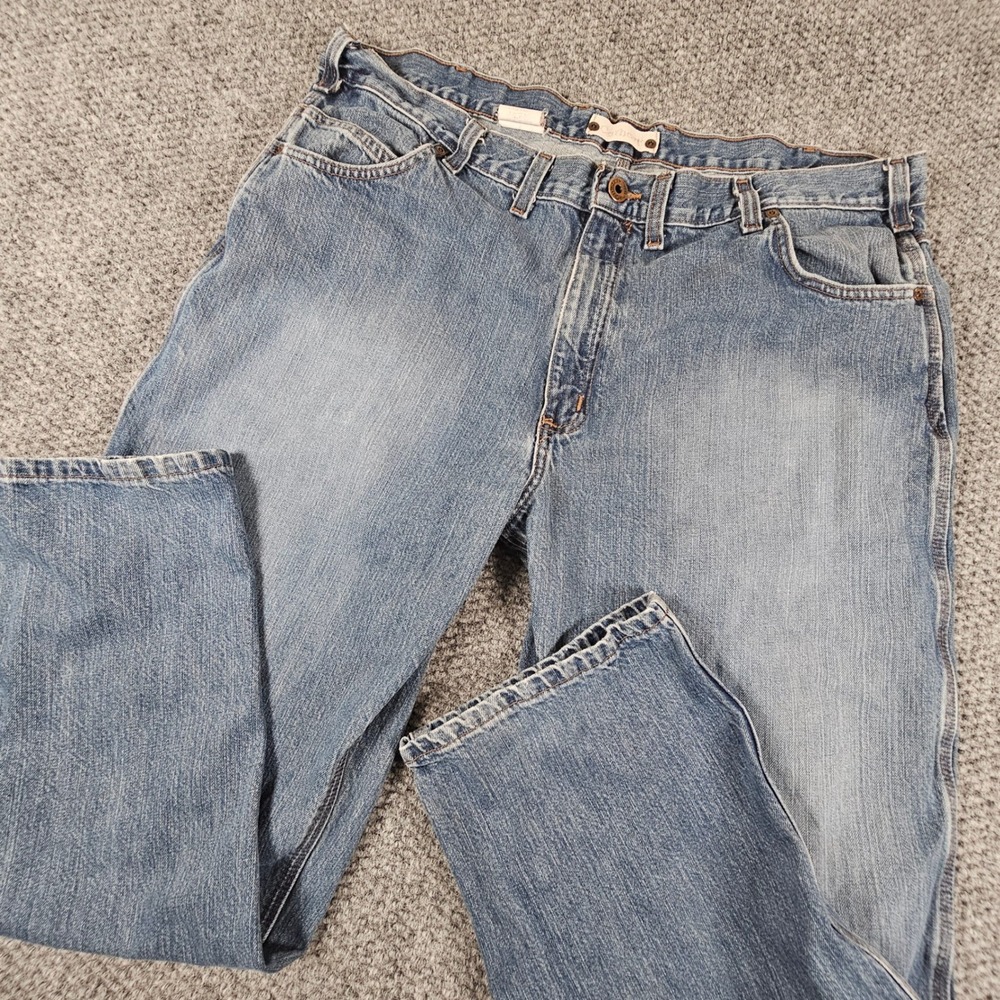 Carhartt Mens Relaxed Fit Straight Leg Jeans Light Wash Blue Denim 38x30
